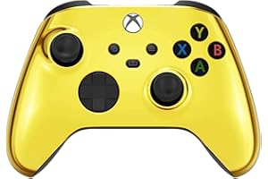 PREMIUM CONTROLLERZ Modded Rapid Fire Custom Controller - Includes Largest Variety of Modes -Jump Shot, Drop Shot, Quick Aim, Auto Aim, Quick Scope - Master Mod For Xbox Series (Gold)