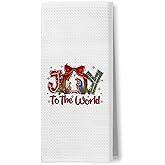 XUNLURY Joy to the World Christian Kitchen & Bath Towels, 16x24 Inch: Christmas, Birth of Jesus, Nativity Decor, Tea & Hand Towels for Kitchen & Bath