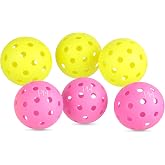 Sakar Paris Hilton - Pickleballs, 40-Hole Balls for Indoor &amp; Outdoor Play | Durable Construction, Includes Balls, Precision Flight, 6 Pack Durable Outdoor Balls