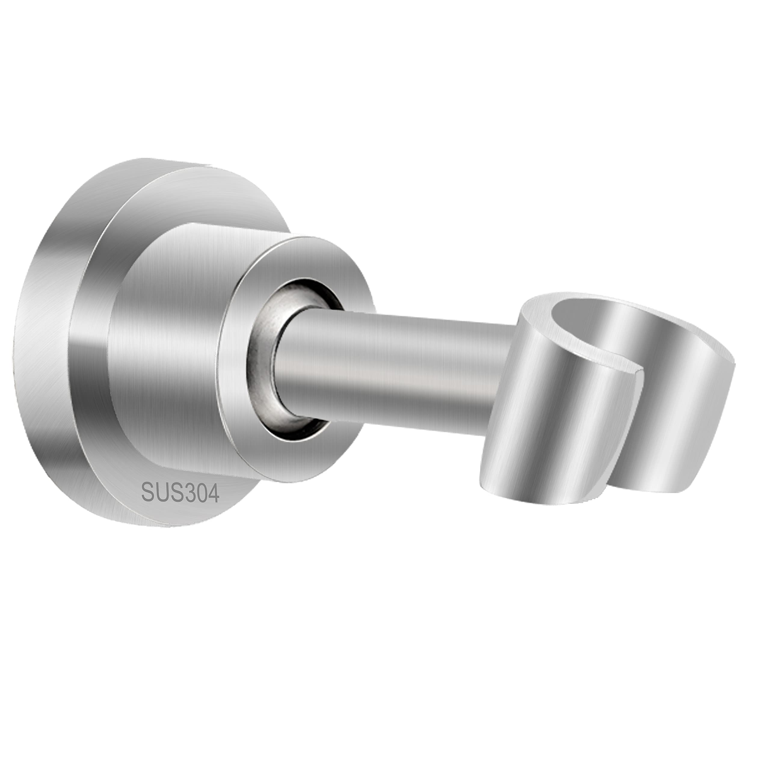 Drenky Shower Head Holder 304 Stainless Steel Shower Head Bracket Universal Shower Head Holder 360° Angle Adjustable Shower Holder Come with Install Screws