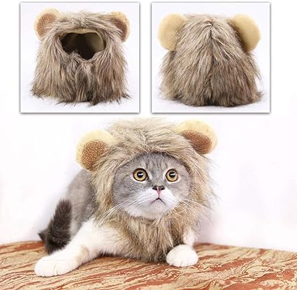 Pour Les Chiens Et Les Chats 1 Piece Costume Animal Halloween La Criniere De Lion Avec De Petites Oreilles Animaux De Compagnie Deguisements