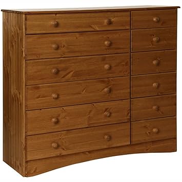Danish 6 6 Extra Wide Chest Of Drawer Pine Amazon Co Uk Kitchen