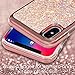 iPhone X Case, iPhone 10 Case, MIRACASE Shockproof Glitter Sparkle Bling Dual Layer Hard Cover Soft Bumper Protective iPhone X Case for Girls Women, Rose Gold