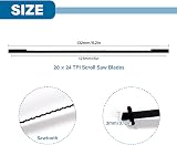 VooGenzek 20 Pcs Scroll Saw Blades 24 TPI Pin Carbone Steel Coping Saw view 2
