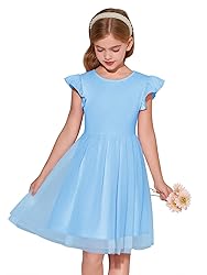 Haloumoning Girls Tutu Dress Ruffle Short Sleeve