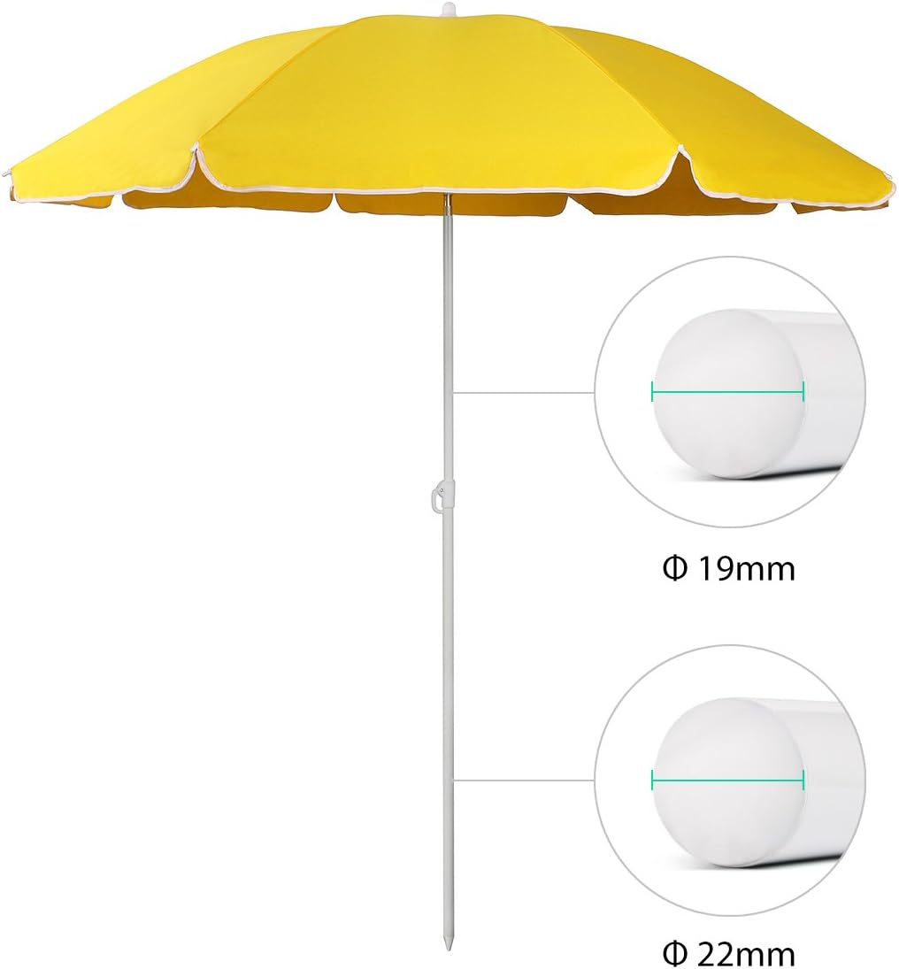 1 6m Garden Parasol Umbrella Outdoor Sun Shade For Beach Pool Patio Umbrellas Green Round Sunscreen Uv20 Sekey O 5 2ft Kasharindia Com