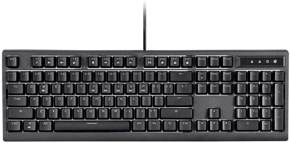 Monoprice Brown Switch Full Size Mechanical Keyboard - Black | Ideal for Office Desks, Workstations, Tables - Workstream Collection