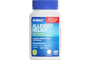 ValuMeds Loratadine 10mg Non-Drowsy 24-Hour Allergy Relief Indoor & Outdoor | All-Day Antihistamine Alergy/Sinus Pills for Runny Nose, Sneezing, Itchy, Watery Eyes | Compare to Claritin | 365 Tablets