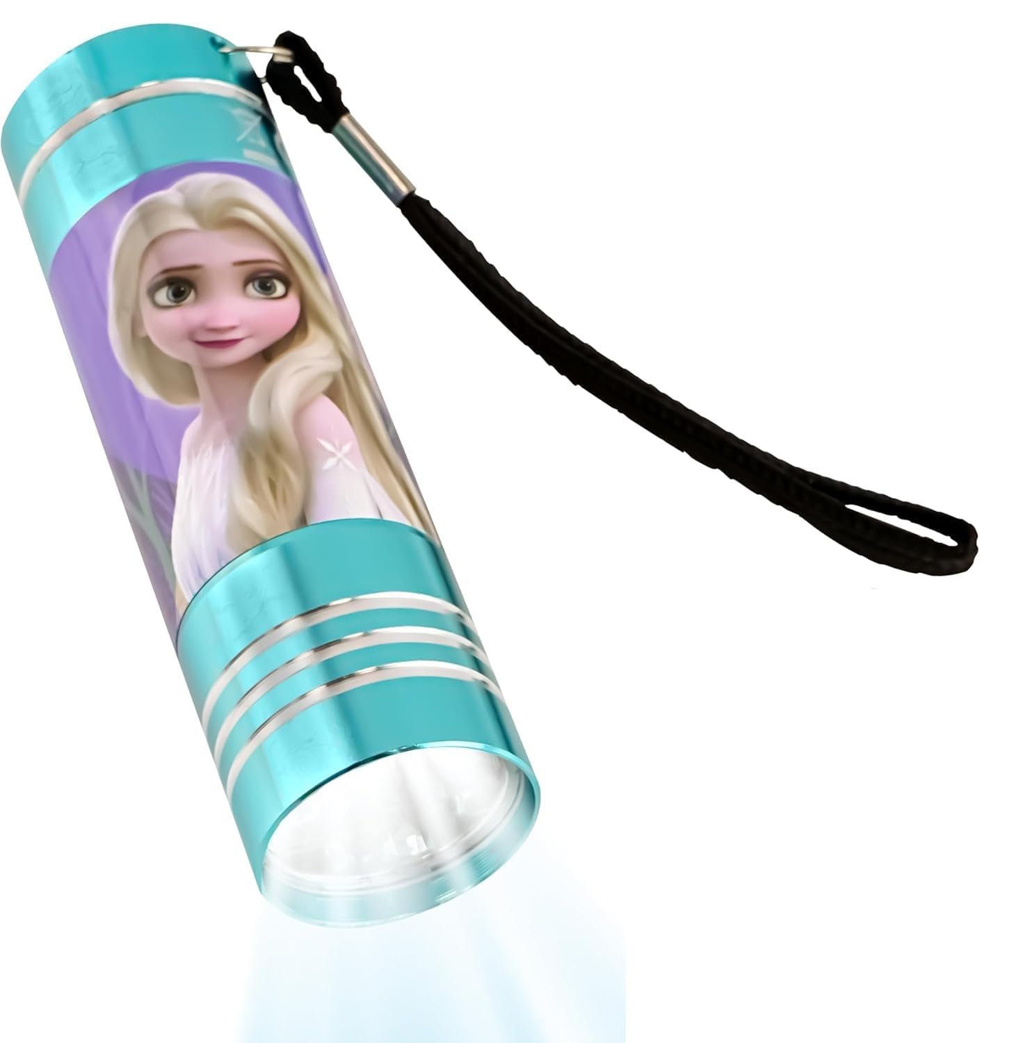 SRV Hub - Kids Aluminum 9 LED Torch with Colours Featuring TV Characters for Girls 3+ Years - Frozen (Believe)