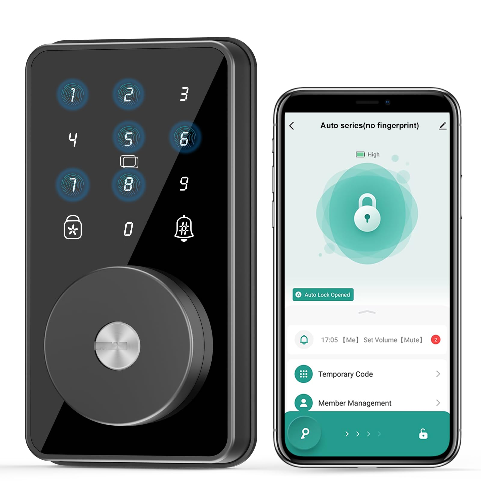Photo 1 of Smart Lock, 4-in-1 Keyless Entry Door Lock for Front Door, 6 Digital Code Door Lock with Keypad, Bluetooth Smart Deadbolt, App Control
