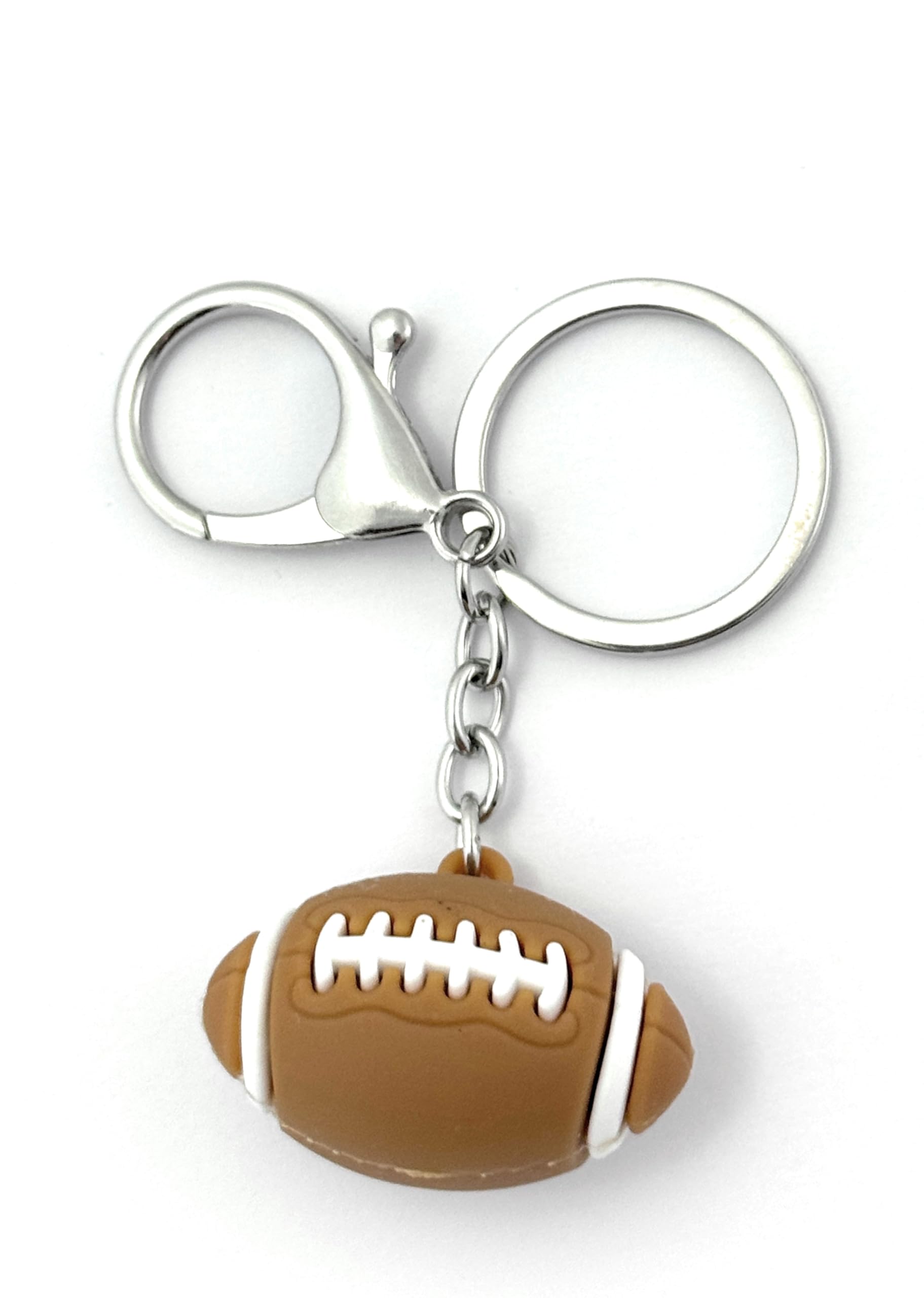 FizzyButton Gifts American Football Keyring Key Ring with 3D Charm and Lobster Clasp