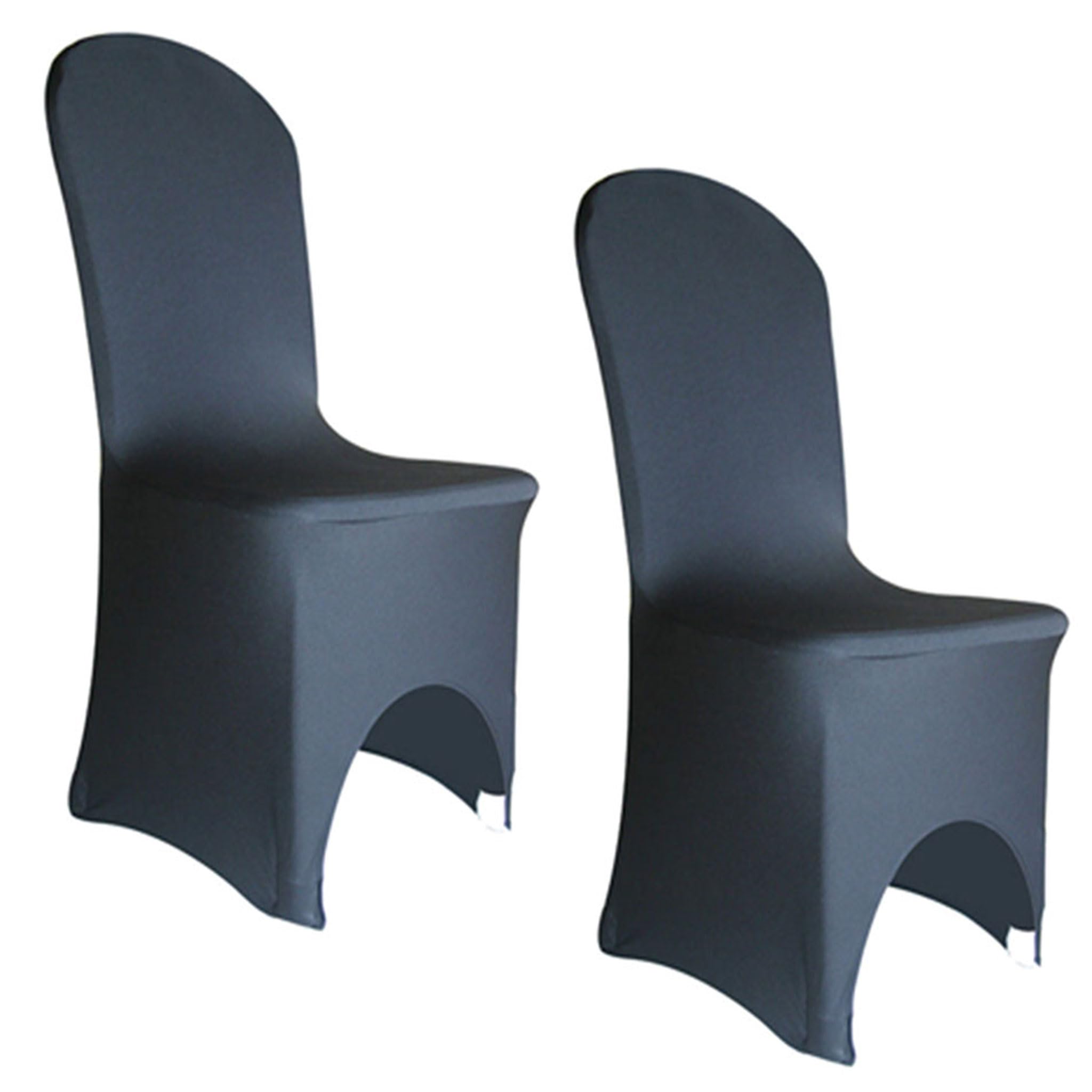 Elegant Event Essentials – 10 Pcs - Spandex Chair Covers - Polyester Spandex Elastic Protective Slipcovers - Removable - Washable - For Wedding Decor, Events, Christmas, Parties & Banquets - Black