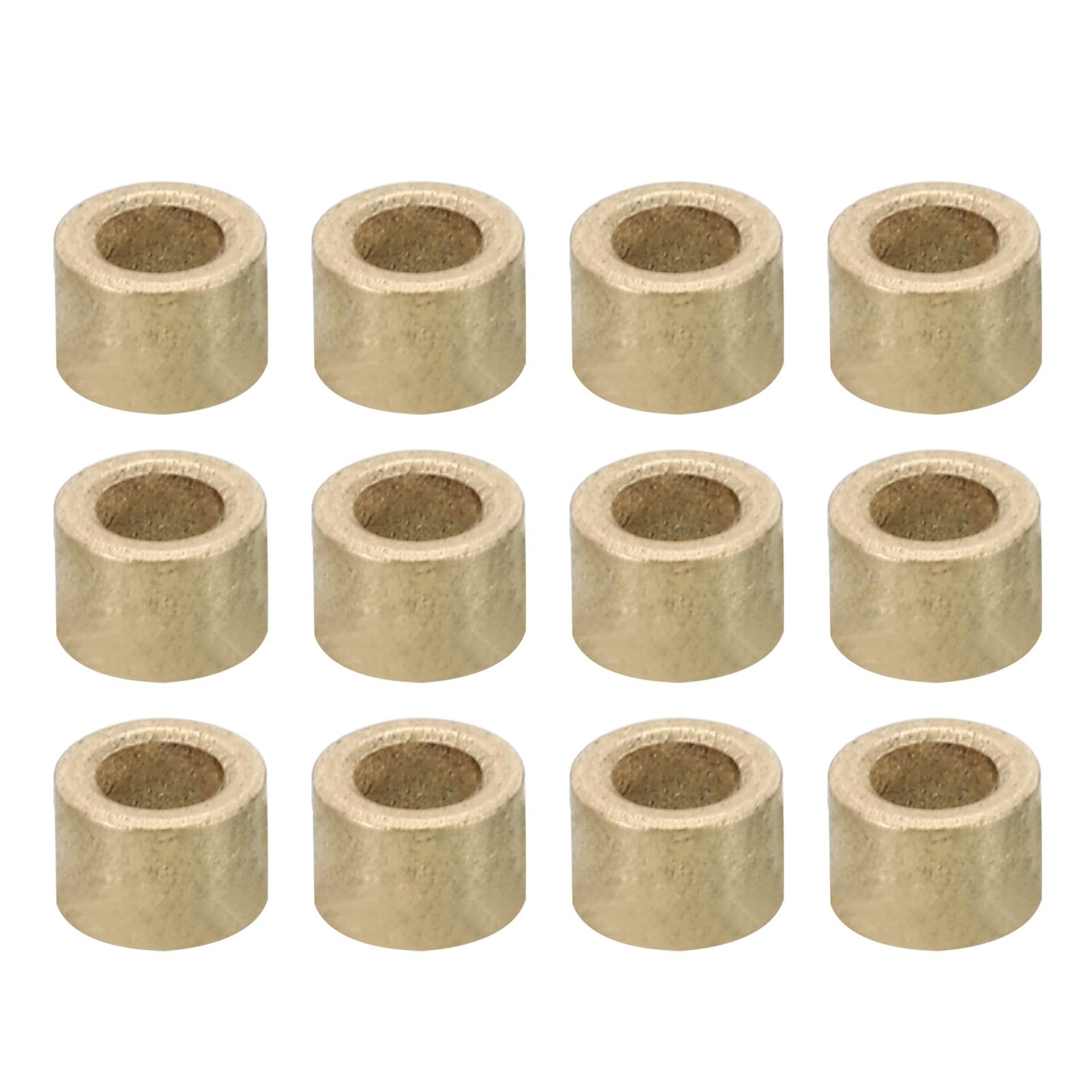 PATIKIL M3 Brass Spacers, 12 Pcs Metal Spacer Brass 3mm ID x 5mm OD x 5mm L Brass Spacers Screw Standoff for 1/8 Inch or M3 Screw