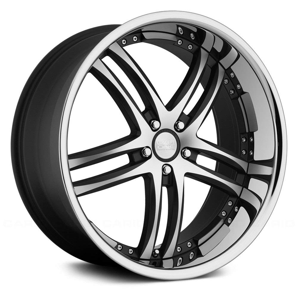 Concept One 743 RS-55 Matte Black Wheel with Machined Lip Finish (22x10.5"/5x120mm)