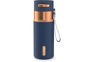 Contigo AutoSeal 16 oz Water Bottle w/Carry Strap | 100% Leakproof Lid w/Auto-Sealing Spout & Slider Lock | Vacuum-Insulated 