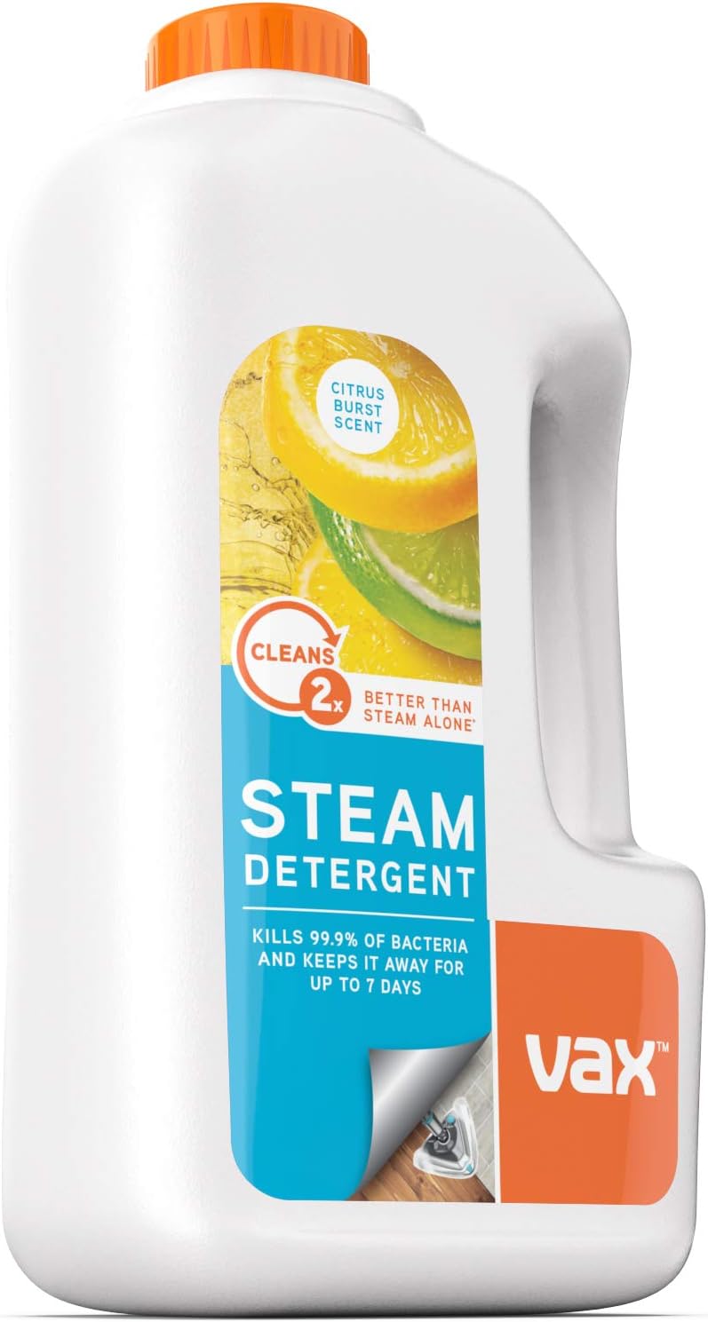 Vax 1L Steam Detergent for Steam Cleaners 9 99.9% bacteria White