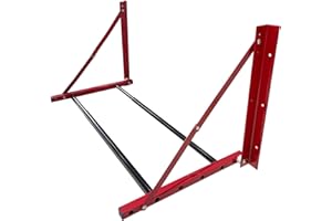 ROBLOCK Folding Tire Wheel Rack Wall Mount Multi-Tire Spare Carriers Garage (32"-48") x 22" x 22", Red