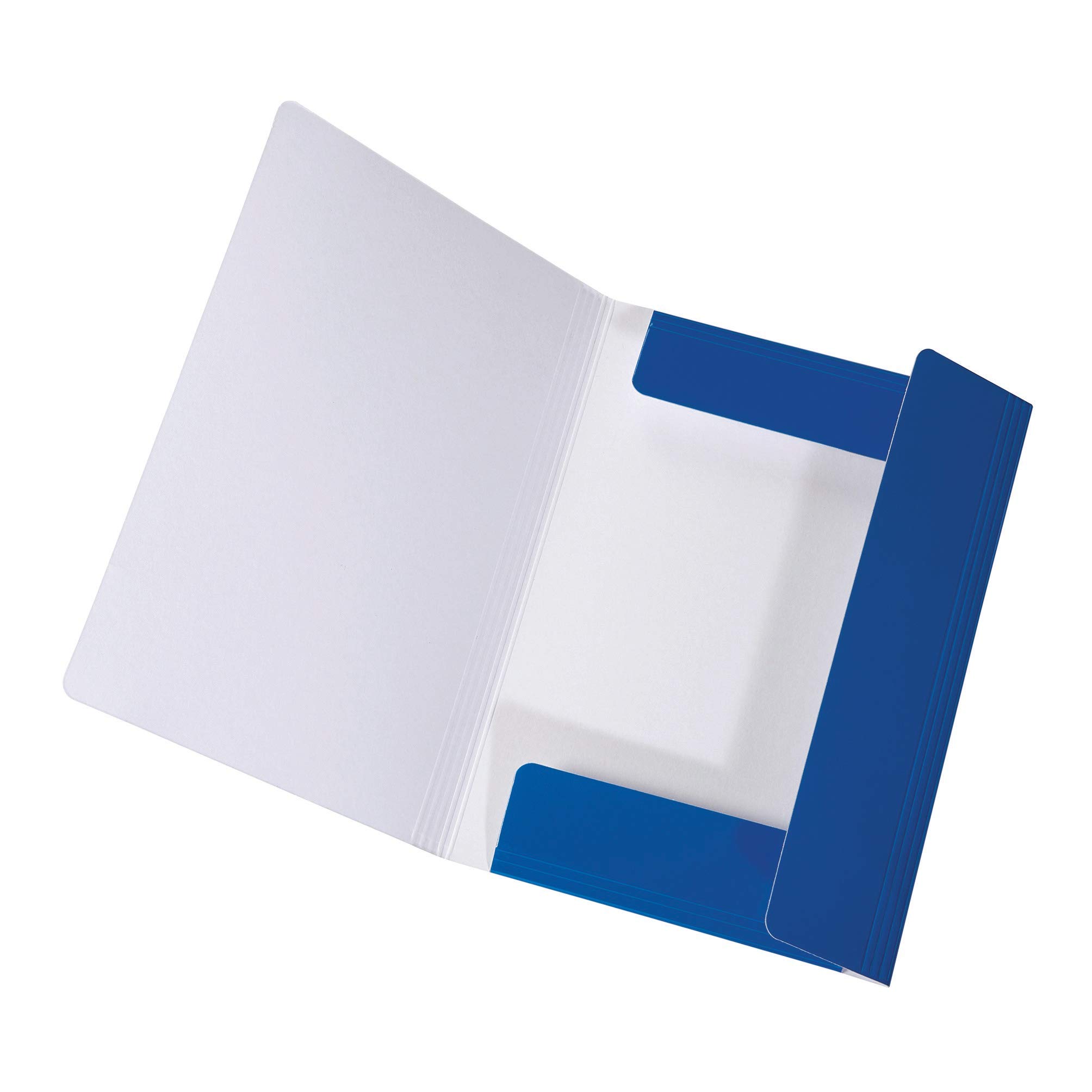 Original Falken LongLife folder. Made of extra strong cardboard with 3 flaps and elastic band for DIN A4 blue Storage folder Drawing file ideal for office and school.