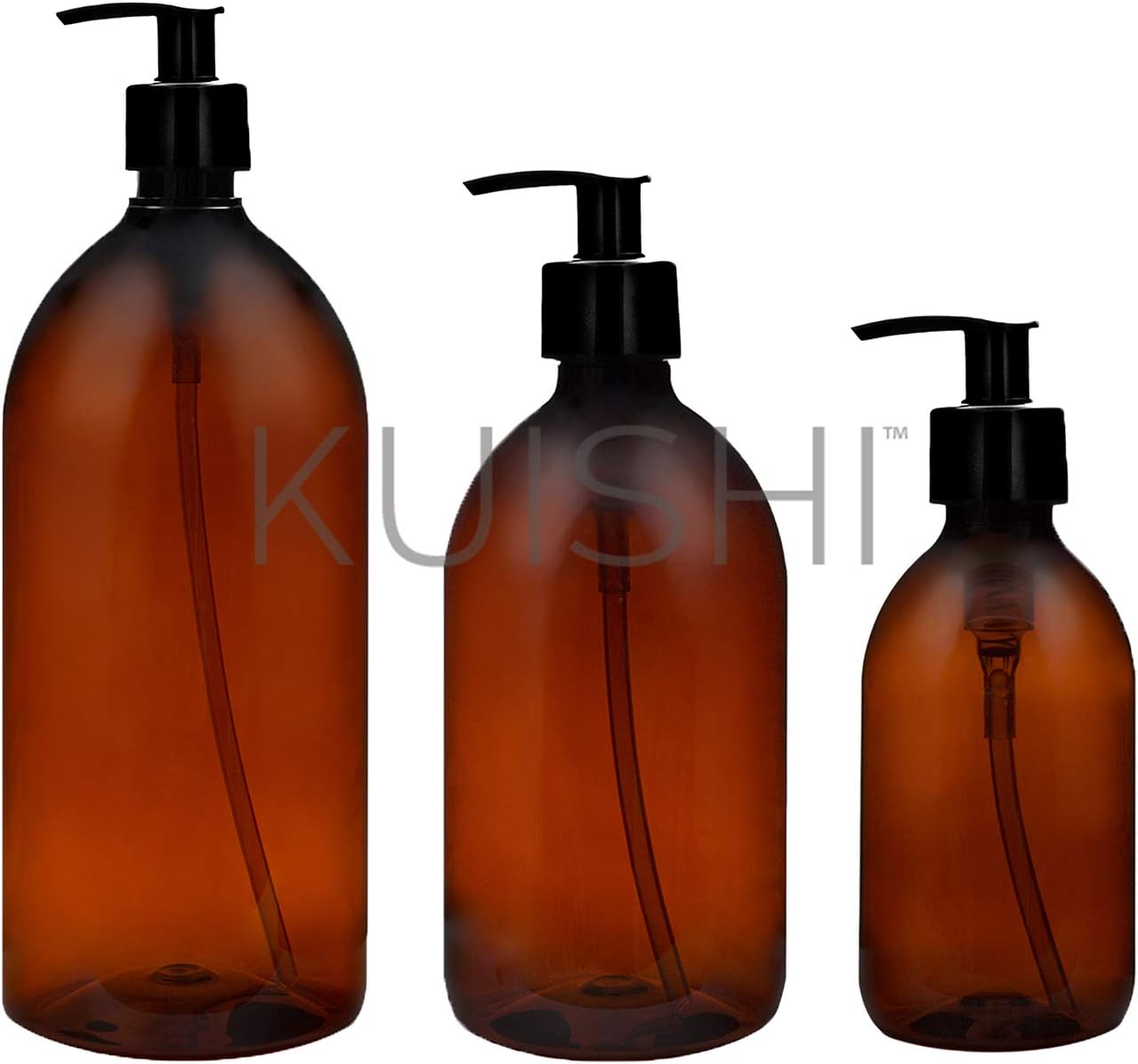 Kuishi Plastic Soap Dispenser with Black Plastic Pump - Image 3
