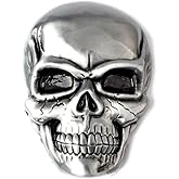 CL&J BB® Skull Belt Buckle Western Cowboy Native American Motorcyclist (SK1)