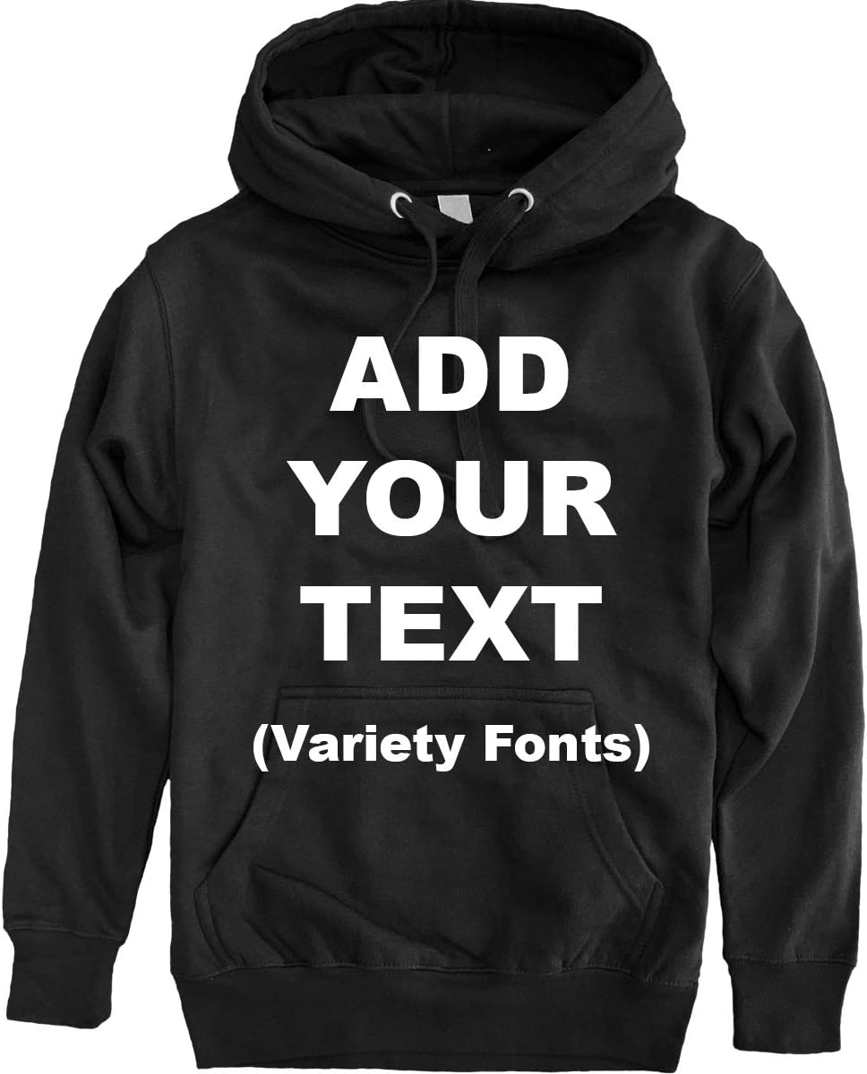 CircularCustom Pullover Fleece Hoodied Sweatshirt Add Your Own Text for Men & Women
