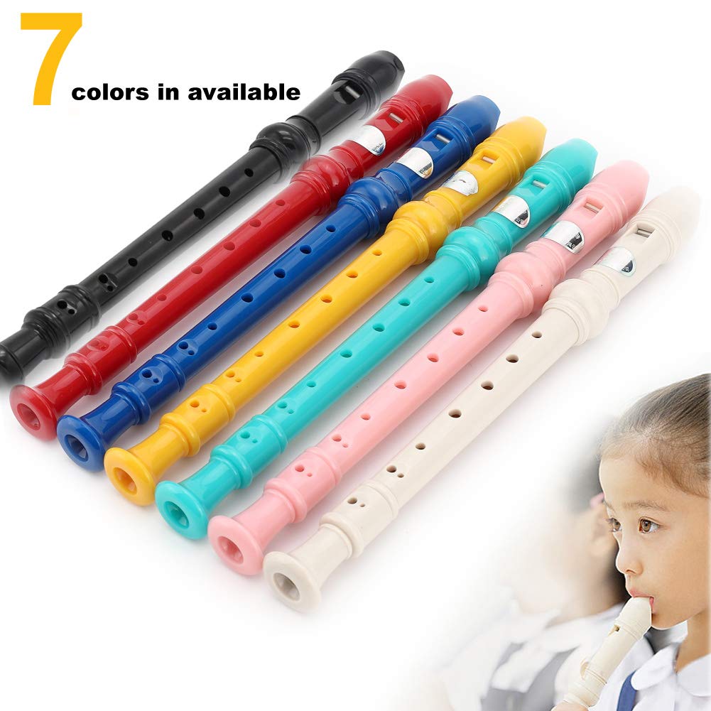 8Bees Descant Soprano Recorder 8 Hole with Cleaning Rod,Basic Musical Instrument for School Student(Green)
