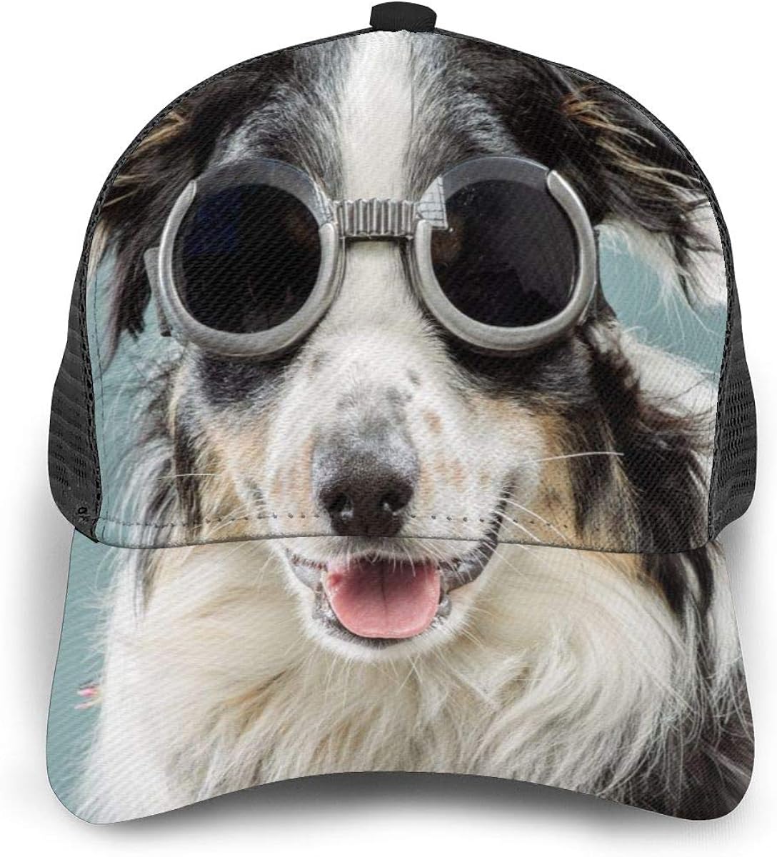 SLHFPX Cute Australian Shepherd Funny Animal Dog Dad Cap Hats Summer