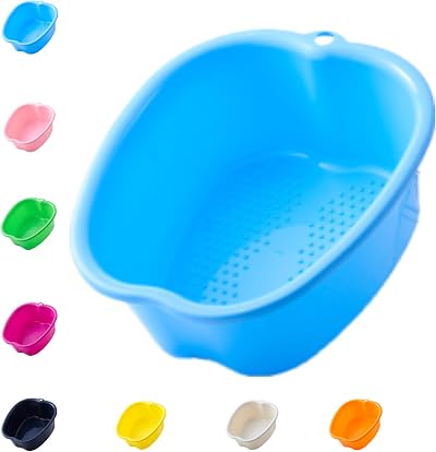 Anxicer Large Foot Bath Spa Bowl Plastic Pedicure Tub for Soaking Feet Detox