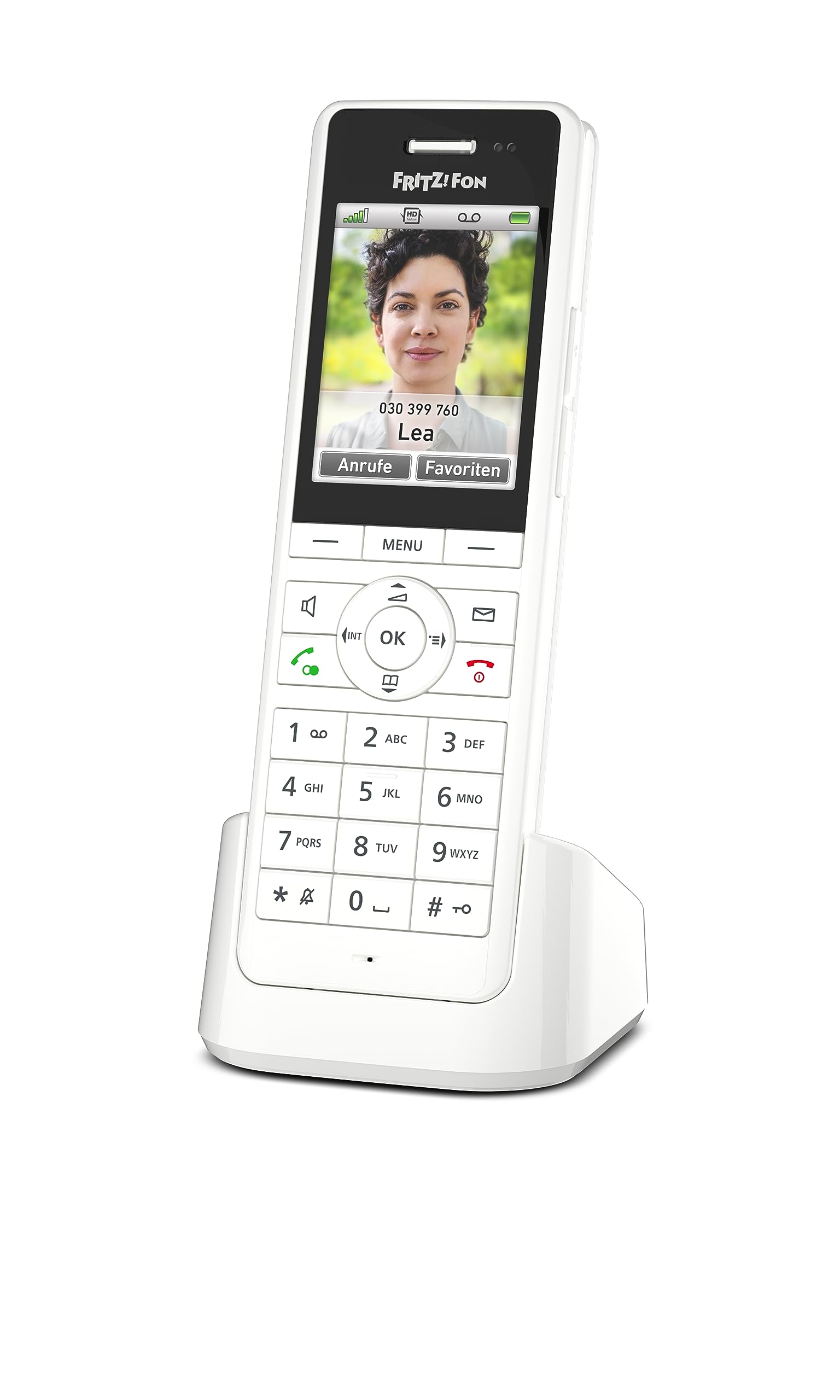 FRITZ!Fon X6 White DECT-Komforttelefon (hochwertiges Farbdisplay, HD-Telefonie, Full-Duplex-Freisprechen, Steuerung FRITZ!Box-Funktionen), weiß, deutschsprachige Version 3