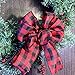 Red Black Buffalo Plaid Ribbon - 2 1/2