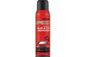 Mothers Speed Foaming Bug & Tar Remover, 18.5 oz. Aerosol — Fast-Acting, No-Drip Foam for Bug Splatters, Bird Droppings, Tar, Sap & Road Grime — Safe on Paint, Chrome, Glass, Plastic, PPF (16719)