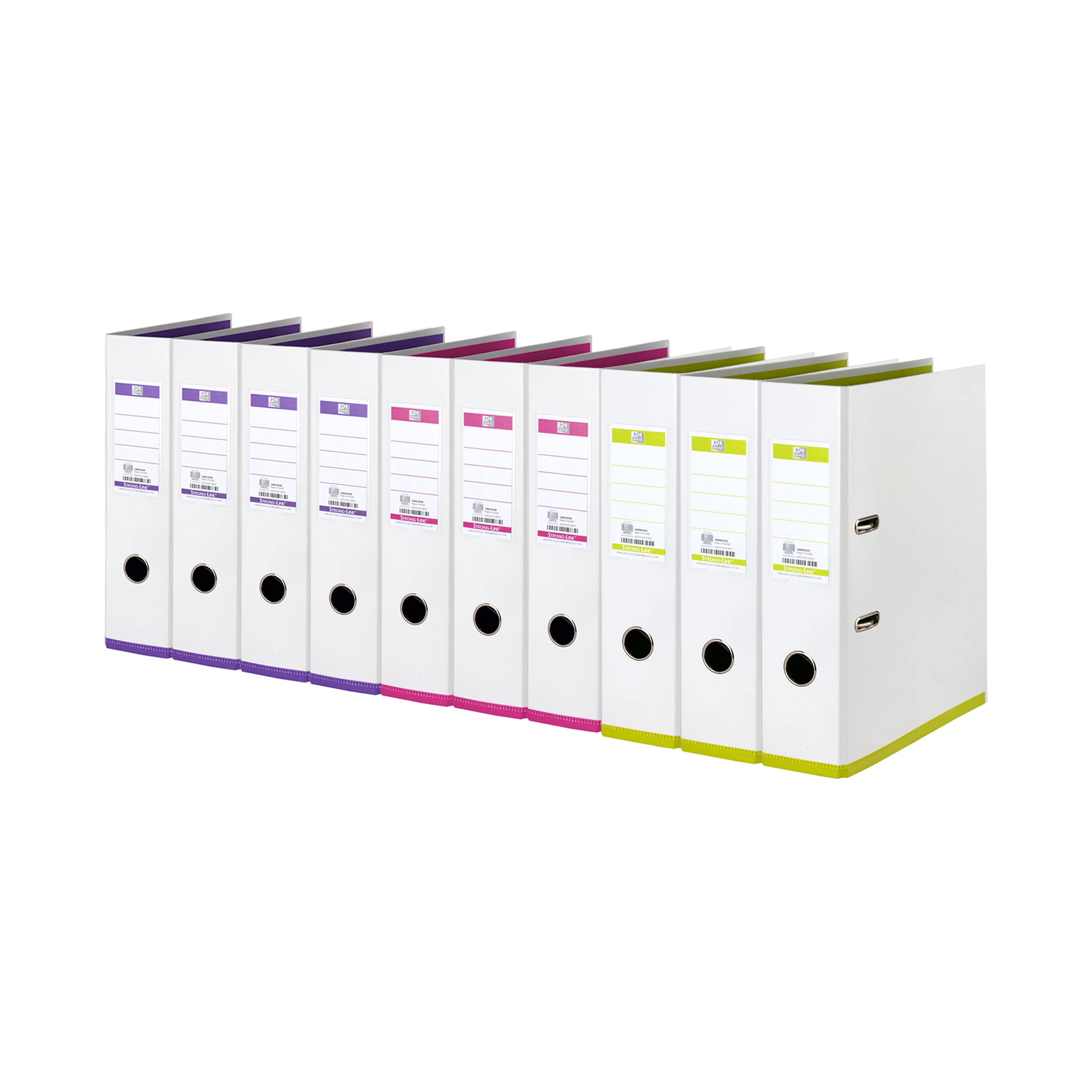 Elba MyColour 100025923 Plastic Binder Pack of 10 weiß Sortiert