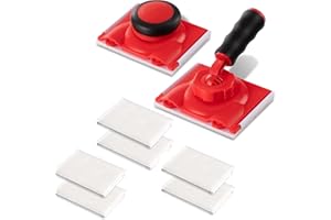 Witheeyou Paint Edger Trimmer, Edge Painting Tool with Round Handle and Rotatable Handle Paint and 6 Pcs Replacement Pads, Pa