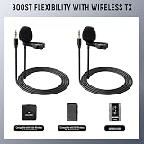 NEEWER 2 Pack Lavalier Microphone Set Omnidirectional Clip On 3.5mm TRS view 3