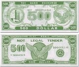 Paper Play Money (1000 $500 Bills Per Package)
