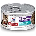 Hill's Science Diet Sensitive Stomach & Skin, Adult 1-6, Stomach & Skin Sensitivity Support, Wet Cat Food, Tuna & Vegetables Minced, 2.9 oz Can, Case of 24