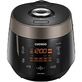CUCKOO High Pressure Rice Cooker, 12-Cup Cooked, Black, CRP-P0609S | 6-Cup Uncooked Capacity, Nonstick Inner Pot, 13 Cooking Modes, Turbo White Rice in 18-24 Minutes, Auto Clean, Made in Korea