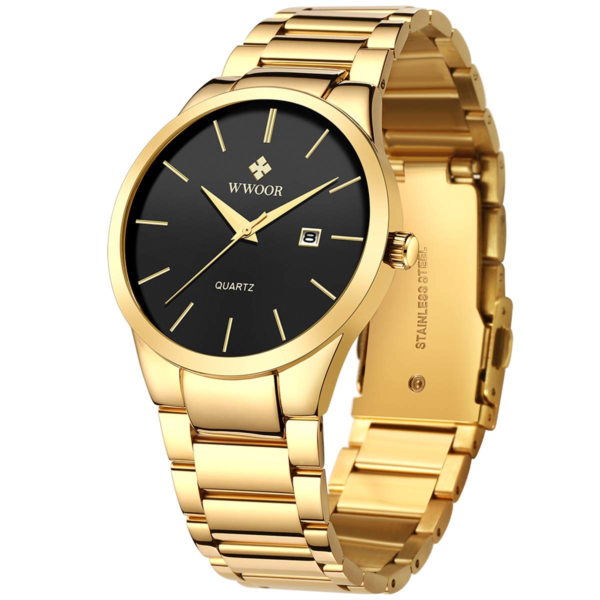 WWOOR Wrist Watches Men Watch W/Calendar Waterproof Analogue Quartz Gift Watches for Men Business Casual …