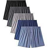 BAMBOO COOL Mens Boxers Durable Comfortable Boxer Shorts for Men Loose Ultra-Soft Men's Underwear (3 or 5 Pack)