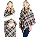 Nursing Covers by Chuckle & Cuddle | Full Coverage Nursing Ponchos, Car Seat Canopy, Swaddle, Shopping Cart Cover, & Eliminates The Need For Costly Breastfeeding Clothing | Any New Mom's Best Tool