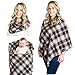 Breastfeeding Nursing Cover Scarf - Rayon/Spandex Jersey Knit Super Soft Stretchy Breathable Lightweight Nursing Poncho, Carseat Canopy & Baby Car Seat Cover. FREE Matching Pouch By Chuckle & Cuddle