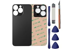 ANGLEPINGPING 13 Pro Max Back Glass Replacement for iPhone 13 Pro Max Rear Back Glass with Pre-Installed Adhesive and Tools(Space Black)