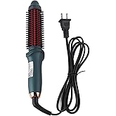 Chazcool Curling Iron, 2 in 1 Thermostatic Straight Curly Hair Dual Purpose Curling Brush, Intelligent Curling Iron Straight Hair Comb