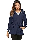 Avoogue Lightweight Rain Jacket Women Belted Spring