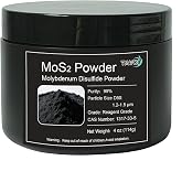 TAYOI 4 oz Molybdenum Disulfide Powder, 99% Purity MoS2 Powder, 8000 Mesh | Ultrafine Dry Lubricant Powder, High‑Temp Additive for Gears, Bearings &amp; Metal Molds