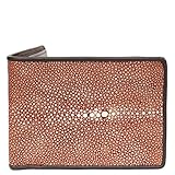 Polished Genuine Stingray Skin Leather Man Bifold