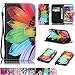 Firefish Galaxy S5 Case, [Kickstand Feature] Durable Leather Flip Folio Wallet Case with Card Slot and Anti-Scratch Protective Cover for Samsung Galaxy S5-Sunflower