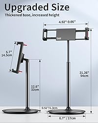 SAIJI Tablet Stand Holder, Height Adjustable