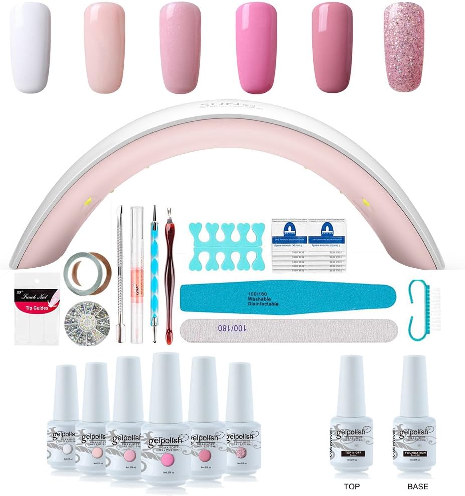 Vishine Gel Nail Polish Starter Kit 6 Colours Gel Polish Set Base Top