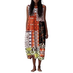 Plus Size Summer Fall Dresses Cotton Linen Midi